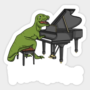 Pianosaurus - Funny Dino Shirt Sticker